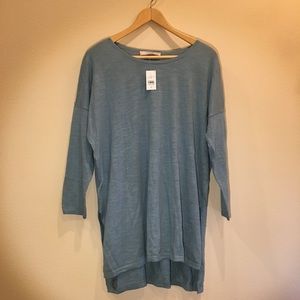 Ann Taylor LOFT blue cotton sweater